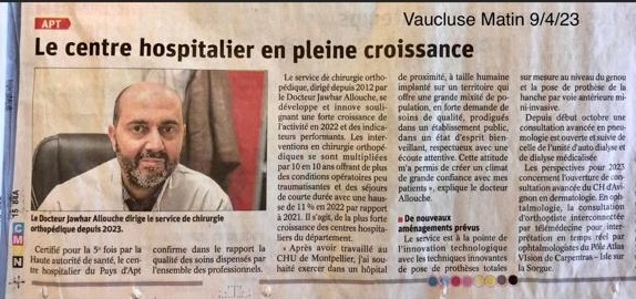 Article Vaucluse Matin 9/4/23